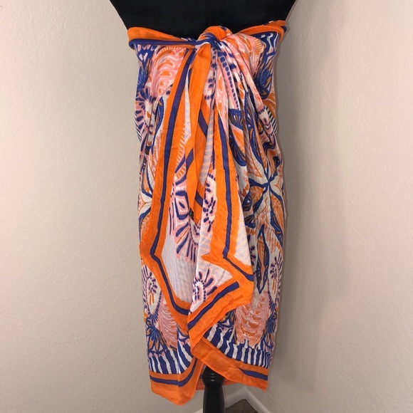 Stella & Dot Union Square Scarf - Tangerine - Picture 6 of 7